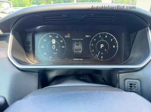 SALWR2FV6HA148747 2017 LAND ROVER RANGE Black Вид панелі приладів