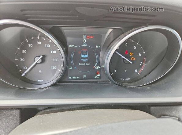 SALWR2FVXHA136701 2017 LAND ROVER RANGE Black Widok zestawu wskaźników