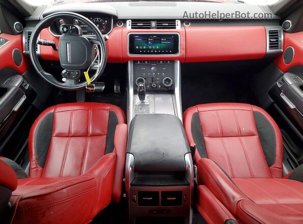 SALWR2RE5JA800565 2018 LAND ROVER RANGE Red Vista del salpicadero