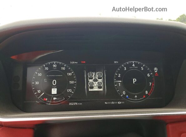 SALWR2RE5JA800565 2018 LAND ROVER RANGE Red Vista del cuadro de instrumentos