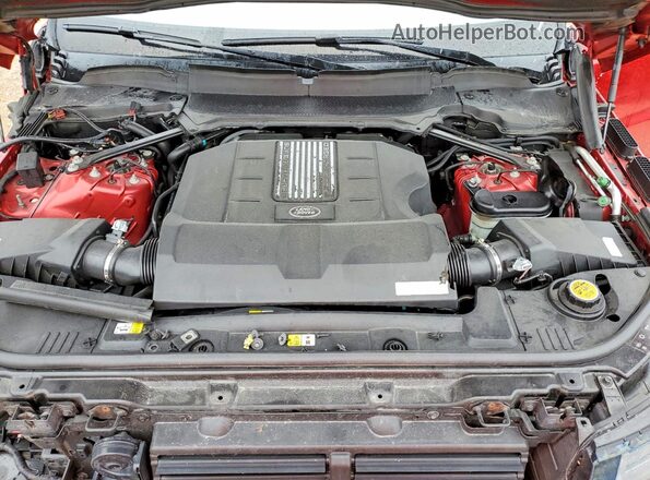 SALWR2RE5JA800565 2018 LAND ROVER RANGE Red Vista del compartimento del motor