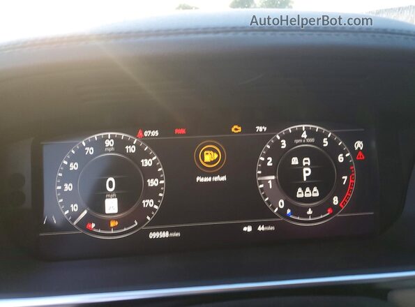 SALWR2RE5KA863666 2019 LAND ROVER RANGE Gray ხელსაწყოთა პანელის ხედი