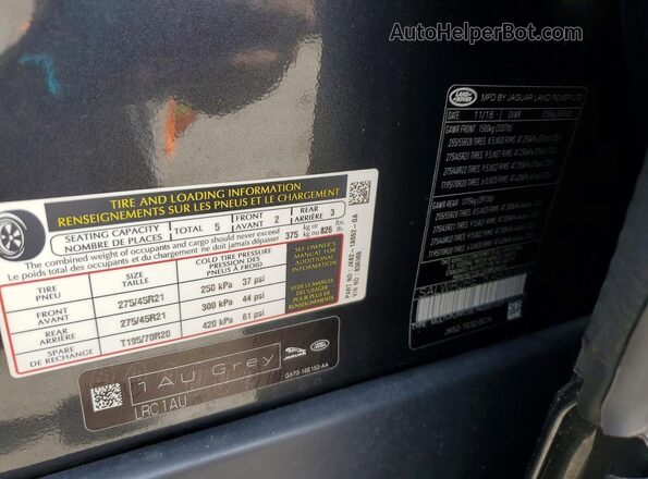 SALWR2RE7KA836968 2019 LAND ROVER RANGE Black 360 interior view