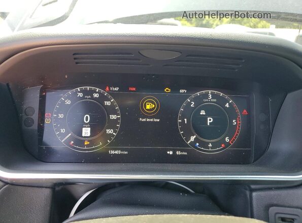 SALWR2RK5JA409048 2018 LAND ROVER RANGE Black Вид щитка приладів