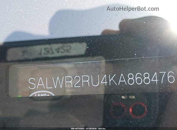 SALWR2RU4KA868476 2019 LAND ROVER RANGE ROVER SPORT Синий Вид подкапотного пространства