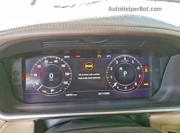 SALWR2RU7KA861540 2019 LAND ROVER RANGE Серебряный Вид щитка приборов