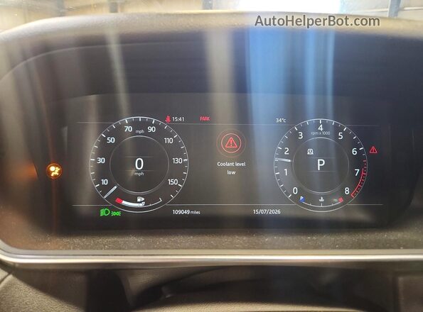 SALWR2RV1JA185481 2018 LAND ROVER RANGE Black ხელსაწყოთა პანელის ხედი