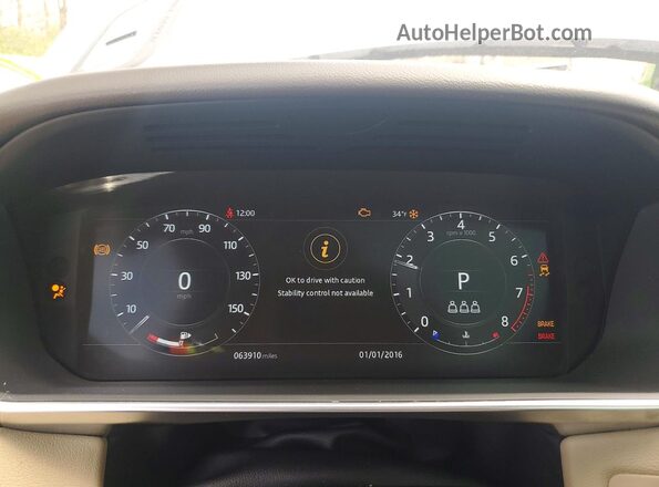 SALWR2RV1KA847903 2019 LAND ROVER RANGE Белый Вид щитка приборов