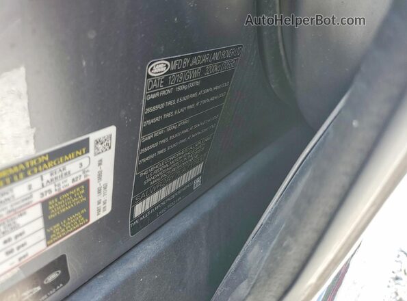 SALWR2RY7LA717457 2020 LAND ROVER RANGE Charcoal Widok komory silnika