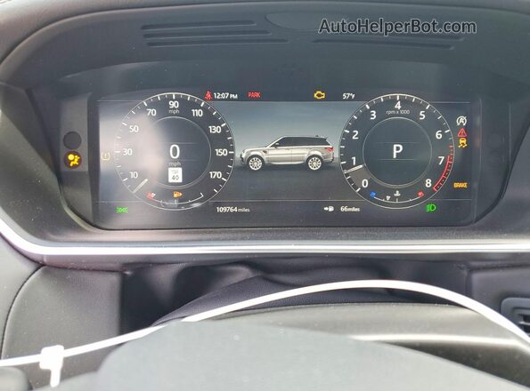 SALWR2SE6LA703033 2020 LAND ROVER RANGE Black Instrument cluster view