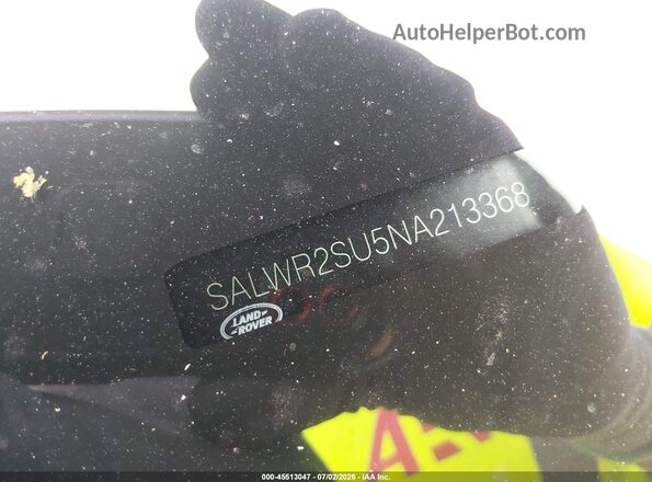 SALWR2SU5NA213368 2022 LAND ROVER RANGE ROVER SPORT Black Engine compartment view
