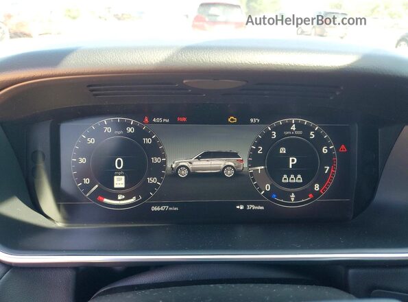 SALWR2SU9NA201403 2022 LAND ROVER RANGE Black Vista del cuadro de instrumentos