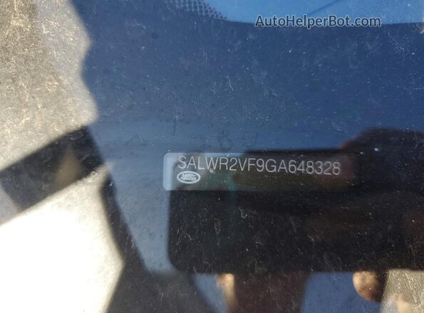 SALWR2VF9GA648328 2016 LAND ROVER RANGE Gray Widok naklejki z numerem VIN