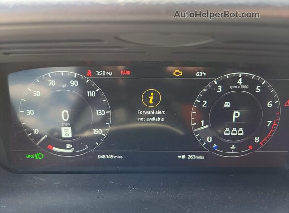 SALWS2RU5LA722643 2020 LAND ROVER RANGE White Vista del cuadro de instrumentos
