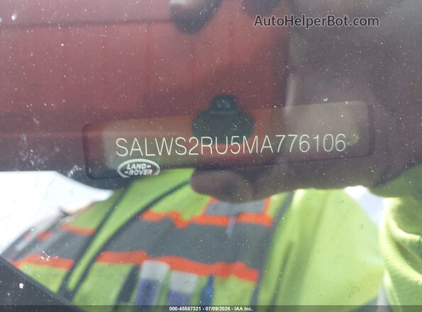 SALWS2RU5MA776106 2021 LAND ROVER RANGE ROVER SPORT Black Engine compartment view