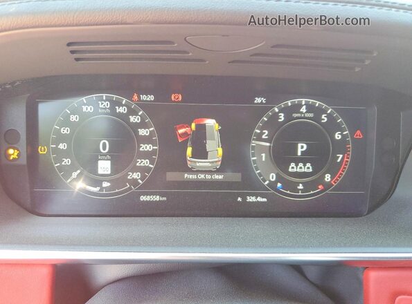 SALWS2RUXMA784489 2021 LAND ROVER RANGE Red Սարքավորումների վահանակի տեսք