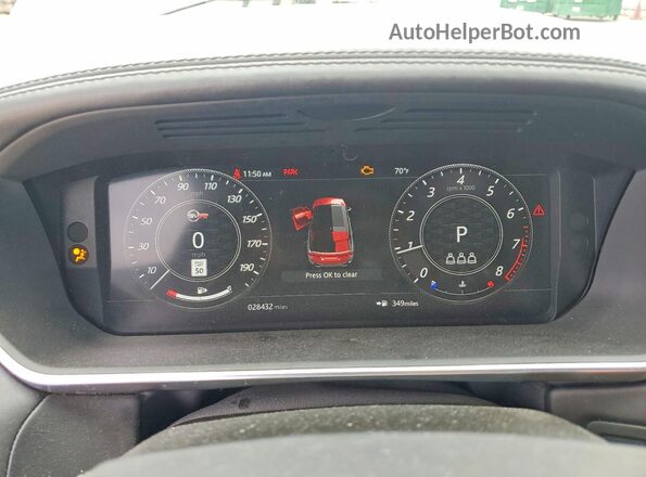 SALWZ2REXLA718673 2020 LAND ROVER RANGE Black Instrument cluster view
