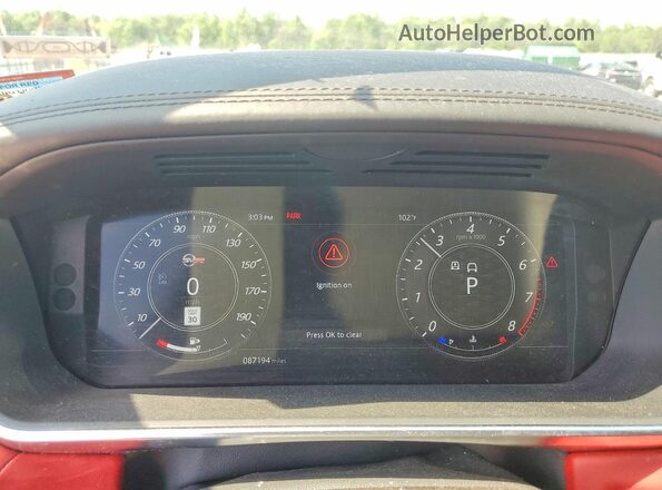 SALWZ2SE5KA832928 2019 LAND ROVER RANGE Red Вид щитка приладів