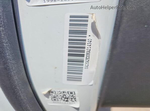 SALYA2EX8KA214340 2019 LAND ROVER RANGE White Вид наклейки з VIN-кодом