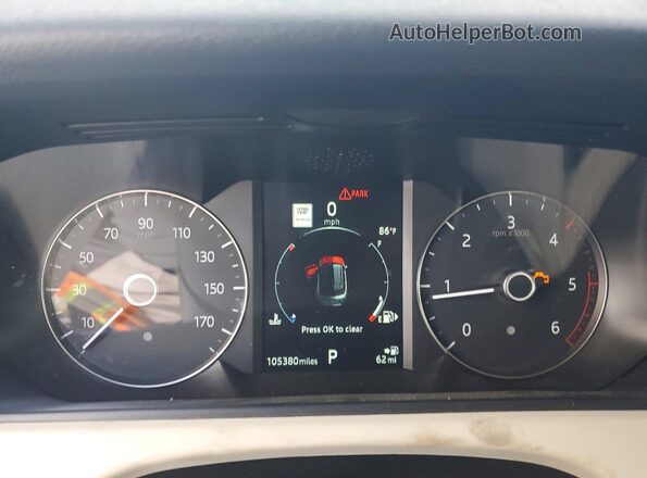 SALYB2EN7KA231643 2019 LAND ROVER RANGE White Widok zestawu wskaźników