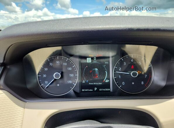 SALYB2EX8LA286623 2020 LAND ROVER RANGE White Instrument cluster view