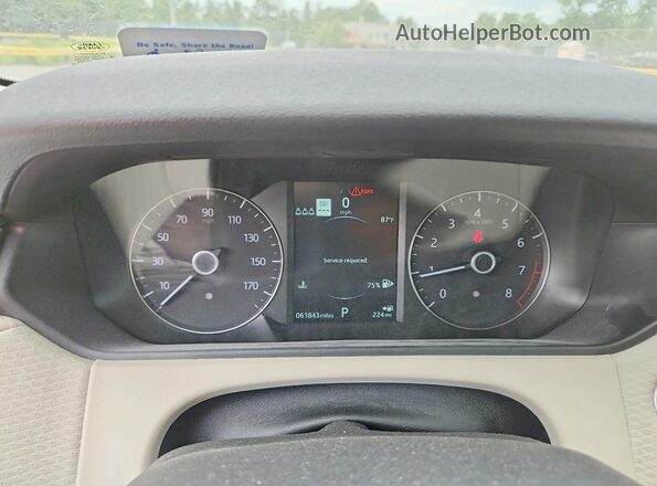 SALYB2EX9LA280670 2020 LAND ROVER RANGE Black Instrument cluster view