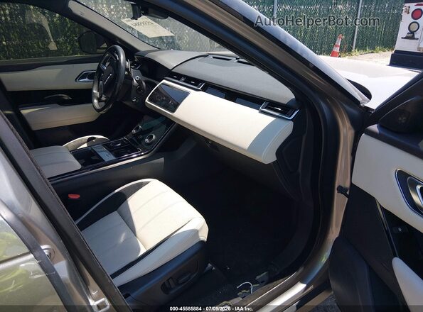 SALYB2EXXKA218774 2019 LAND ROVER RANGE ROVER VELAR Gray Widok wnętrza z przodu