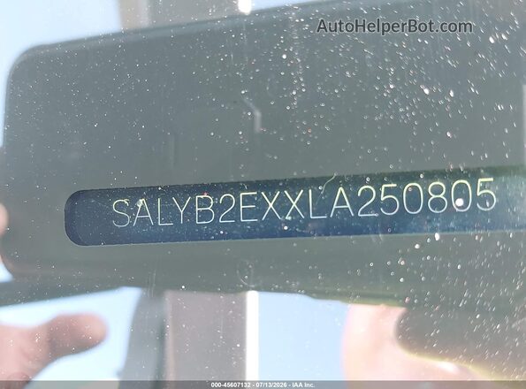 SALYB2EXXLA250805 2020 LAND ROVER RANGE ROVER VELAR White Vista del compartimento del motor