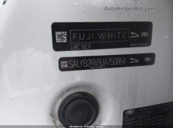 SALYB2RV9JA750864 2018 LAND ROVER RANGE ROVER VELAR White Շարժիչի բաժամունքի տեսք