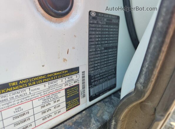 SALYB2RX5JA760471 2018 LAND ROVER RANGE White Вид наклейки з VIN-кодом
