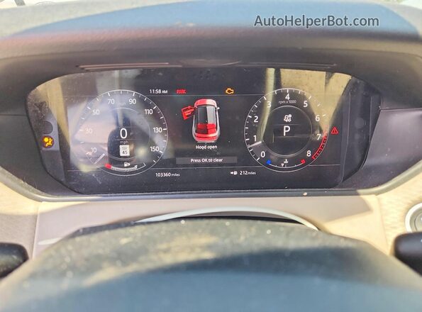 SALYB2RX5JA760471 2018 LAND ROVER RANGE White Вид щитка приладів