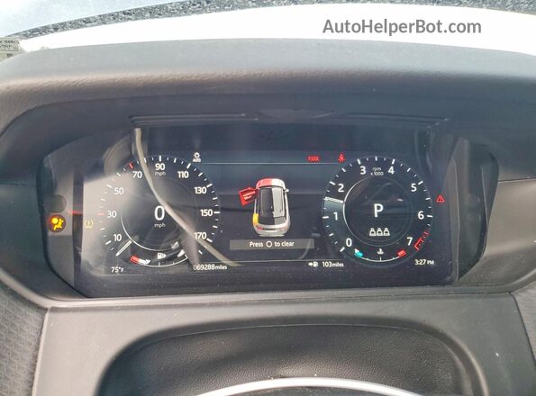 SALYJ2EX6MA306274 2021 LAND ROVER RANGE Blue ხელსაწყოთა პანელის ხედი