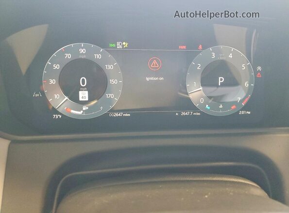 SALYJ2EX8TA829780 2026 LAND ROVER VESSEL Green Instrument cluster view