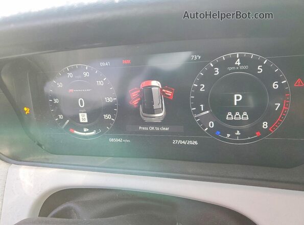SALYK2EX5LA244250 2020 LAND ROVER RANGE White Instrument cluster view