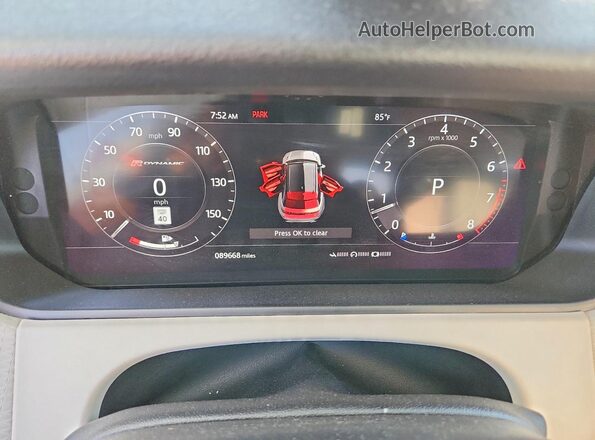 SALYL2EX1KA781581 2019 LAND ROVER RANGE Blue ხელსაწყოთა პანელის ხედი