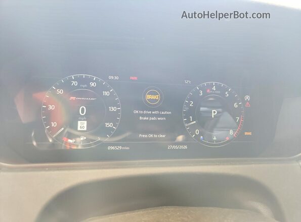SALYL2EX2KA210732 2019 LAND ROVER RANGE Black Instrument cluster view