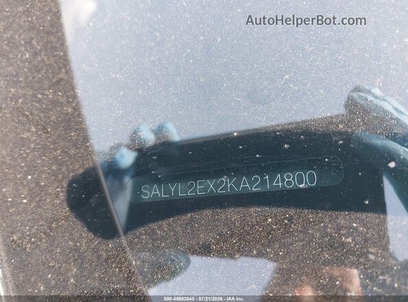 SALYL2EX2KA214800 2019 LAND ROVER RANGE ROVER VELAR Gray Вид підкапотного простору