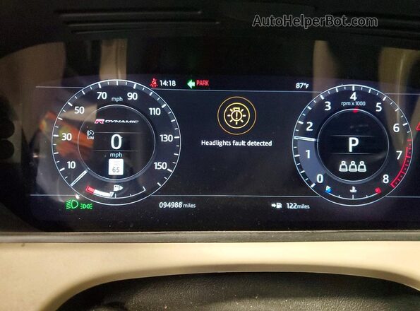 SALYL2EX4KA207072 2019 LAND ROVER RANGE Gray Widok zestawu wskaźników