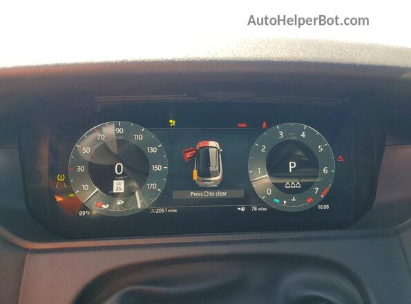 SALYL2EX4SA809308 2025 LAND ROVER RANGE White Instrument cluster view