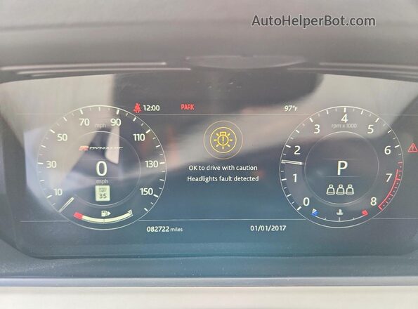 SALYL2EX9KA780081 2019 LAND ROVER RANGE Gray Widok zestawu wskaźników