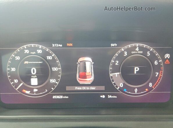 SALYL2EXXKA213216 2019 LAND ROVER RANGE Gray ხელსაწყოთა პანელის ხედი