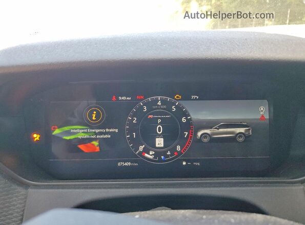 SALYL2EXXKA219131 2019 LAND ROVER RANGE Gray Vista del cuadro de instrumentos