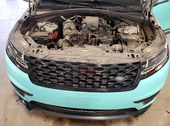 SALYL2RNXJA758789 2018 LAND ROVER RANGE Blue Vista del compartimento del motor