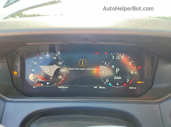 SALYM2FU7MA307865 2021 LAND ROVER RANGE White Instrument cluster view