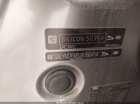 SALYM2RV0JA766414 2018 LAND ROVER RANGE ROVER VELAR Золотой Вид подкапотного пространства