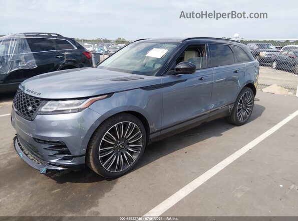 SALYM2RV4JA758543 2018 LAND ROVER RANGE ROVER VELAR Синий Передняя левая четверть