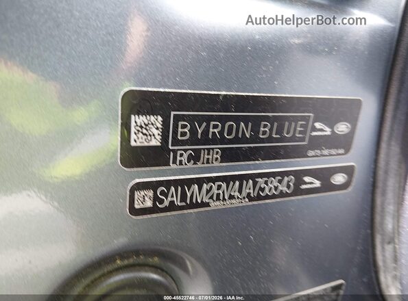 SALYM2RV4JA758543 2018 LAND ROVER RANGE ROVER VELAR Синий Вид подкапотного пространства