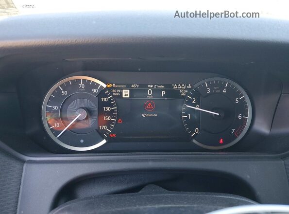 SALYT2EX2NA341759 2022 LAND ROVER RANGE Black Instrument cluster view