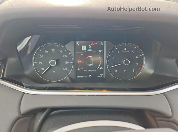 SALZJ2FX1LH022379 2020 LAND ROVER RANGE Black Vista del cuadro de instrumentos