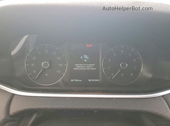 SALZJ2FX2LH020088 2020 LAND ROVER RANGE White Instrument cluster view